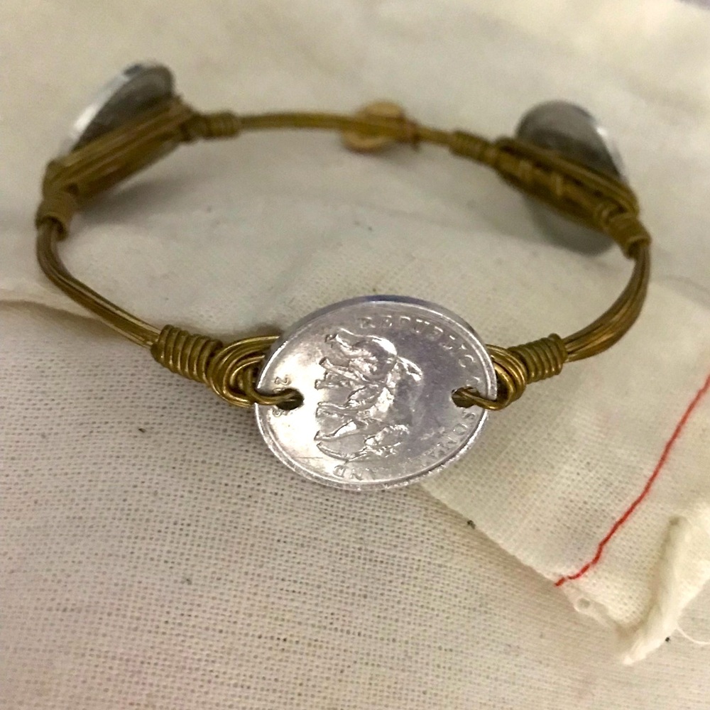 Bourbon and Bowetie bangle bracelet
